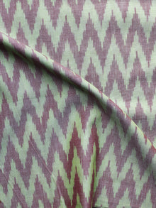 Green Wine Red Pochampally Hand Weaved Ikat Mercerised Fabric Per Meter - F003F1271