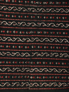 Bottle Green Ivory Red Ajrakh Hand Block Printed Cotton Fabric Per Meter - F003F2114