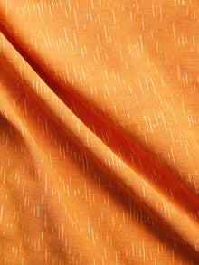 Mustard Yellow Ivory Hand Woven Ikat Handloom Cotton Fabric Per Meter - F002F1464