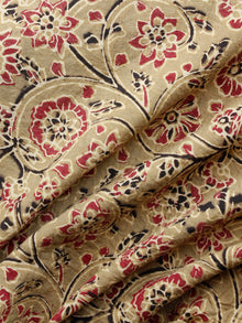 Light Green Olive Maroon Black Ajrakh Hand Block Printed Cotton Fabric Per Meter - F003F1638