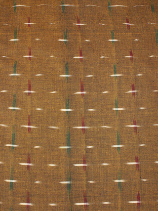 Mustard Multi Color Pochampally Hand Weaved Double Ikat Fabric Per Meter - F0916665