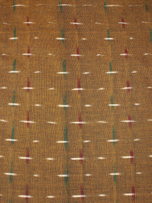 Mustard Multi Color Pochampally Hand Weaved Double Ikat Fabric Per Meter - F0916665