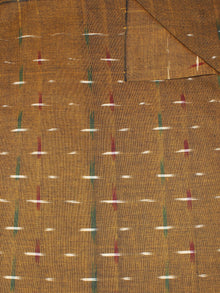 Mustard Multi Color Pochampally Hand Weaved Double Ikat Fabric Per Meter - F0916665