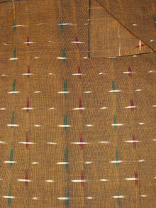 Mustard Multi Color Pochampally Hand Weaved Double Ikat Fabric Per Meter - F0916665