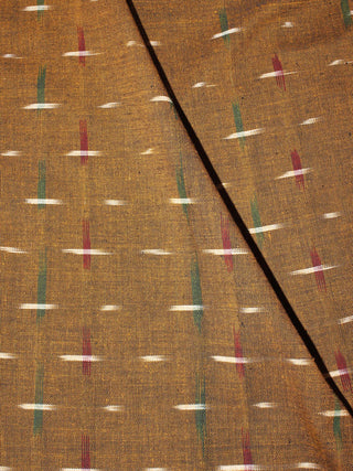 Mustard Multi Color Pochampally Hand Weaved Double Ikat Fabric Per Meter - F0916665