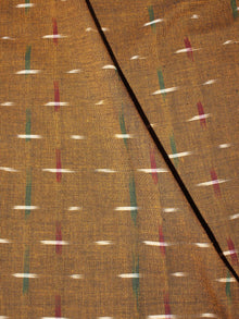 Mustard Multi Color Pochampally Hand Weaved Double Ikat Fabric Per Meter - F0916665
