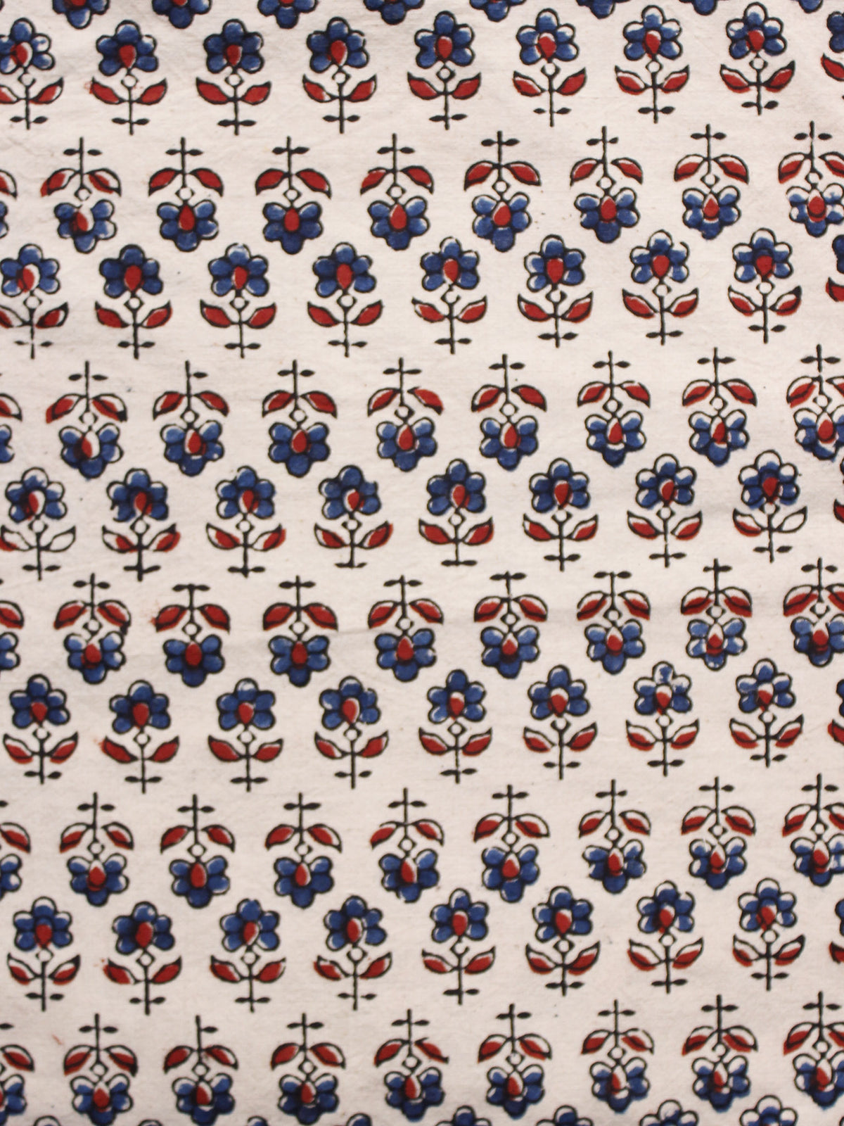 Baby Pink Maroon Blue Ajrakh Hand Block Printed Cotton Blouse Fabric - BPA090