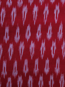 Red Pink Pochampally Hand Weaved Ikat Mercerised Fabric Per Meter - F003F1280