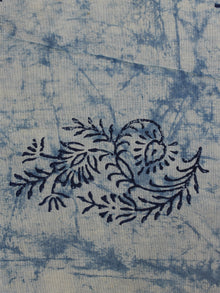 Indigo Hand Block Printed Cotton Cambric Fabric Per Meter - F0916106