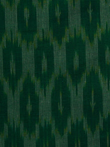 Green Ivory Pochampally Hand Woven Ikat Fabric Per Meter - F002F927