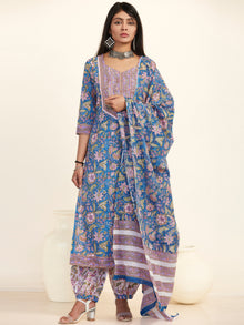 Jashn Farah Set Of Kurta Salwar Pants Dupatta