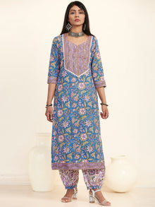 Jashn Farah Set Of Kurta Salwar Pants Dupatta
