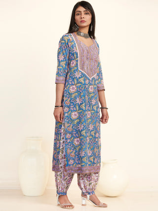Jashn Farah Set Of Kurta Salwar Pants Dupatta