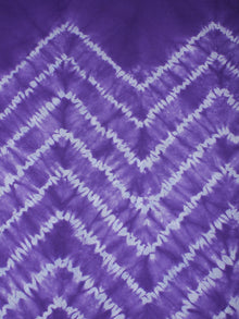 Purple White Hand Block Printed Shibori Cotton Cambric Fabric Per Meter - F0916267