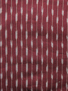 Chocolate Brown Grey Pochampally Hand Woven Ikat Cotton Fabric Per Meter - F002F1474