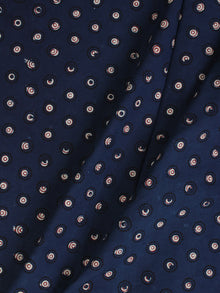 Indigo Ivory Red Ajrakh Hand Block Printed Cotton Fabric Per Meter - F003F2123