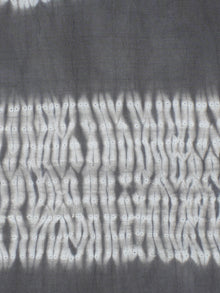 Grey White Hand Block Printed Shibori Cotton Cambric Fabric Per Meter - F0916274