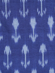 Sapphire Blue Pochampally Hand Weaved Ikat Mercerised Fabric Per Meter - F003F1285