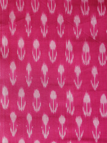 Magenta pink Pochampally Hand Weaved Ikat Mercerised Fabric Per Meter - F003F1283