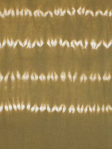 Brown White Hand Block Printed Shibori Cotton Cambric Fabric Per Meter - F0916270