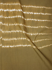Brown White Hand Block Printed Shibori Cotton Cambric Fabric Per Meter - F0916270