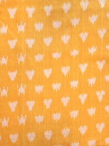 Candlelight Orange Pochampally Hand Weaved Ikat Mercerised Fabric Per Meter - F003F1287