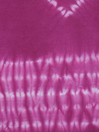 Purple White Hand Block Printed Shibori Cotton Cambric Fabric Per Meter - F0916291
