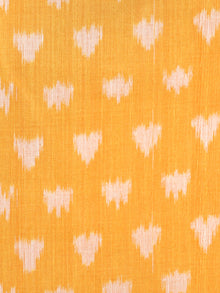 Candlelight Orange Pochampally Hand Weaved Ikat Mercerised Fabric Per Meter - F003F1287