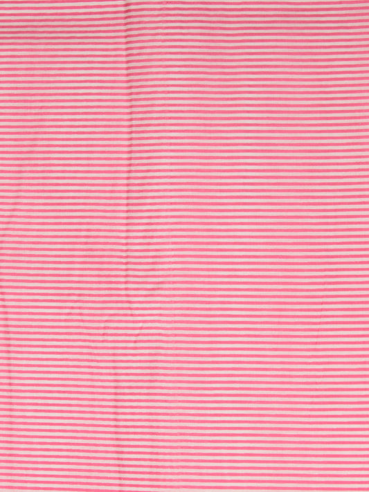 Pink White Block Printed Cotton Fabric Per Meter - F001F2393