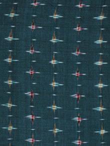 Turquoise Maroon Mustard Ivory Pochampally Hand Weaved Double Ikat Fabric Per Meter - F002F801