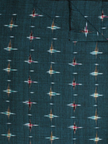 Turquoise Maroon Mustard Ivory Pochampally Hand Weaved Double Ikat Fabric Per Meter - F002F801