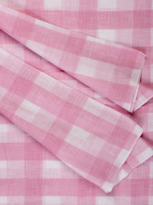 Pink White Hand Block Printed Cotton Fabric Per Meter - F001F2288