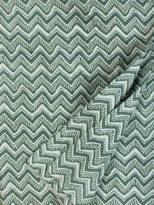 Sage Green White Block Printed Cotton Fabric Per Meter - F001F2247