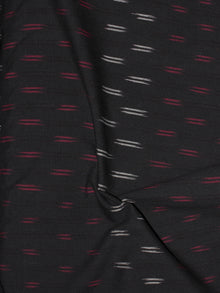 Black Purple Ivory Pochampally Hand Weaved Ikat Fabric Per Meter - F0916720