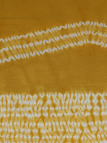 Yellow White Hand Block Printed Shibori Cotton Cambric Fabric Per Meter - F0916283