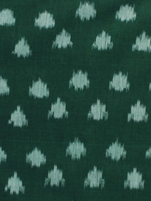 Hunter Green Pochampally Hand Weaved Ikat Mercerised Fabric Per Meter - F003F1289