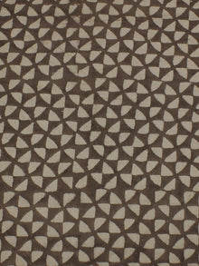 Beige Hand Block Printed Cotton Cambric Fabric Per Meter - F0916382