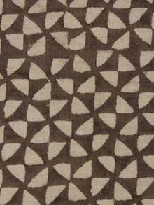 Beige Hand Block Printed Cotton Cambric Fabric Per Meter - F0916382
