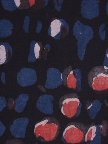 Indigo Red Hand Block Printed Cotton Fabric Per Meter - F0916374