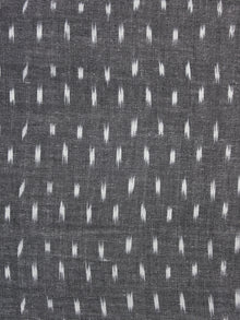 Grey White Pochampally Hand Weaved Ikat Mercerised Fabric Per Meter - F003F1300