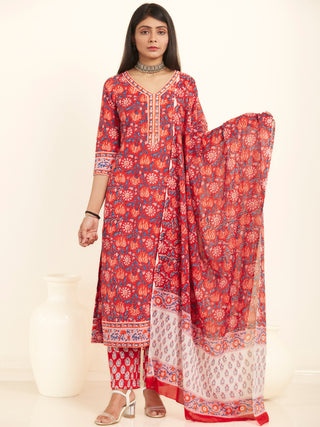 Jashn Nora Set Of Kurta Pants Dupatta