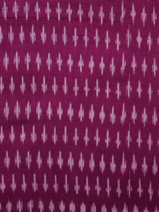 Purple Grey Pochampally Hand Weaved Ikat Mercerised Fabric Per Meter - F002F1562