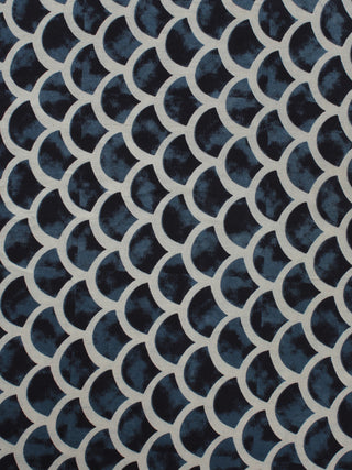 Indigo Ivory Black Ajrakh Printed Cotton Fabric Per Meter - F003F870