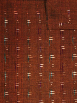 Mustard Green Ivory Pochampally Hand Weaved Double Ikat Fabric Per Meter - F002F802