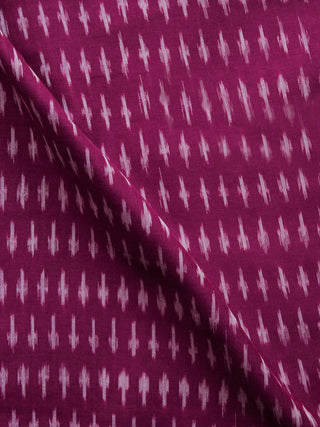 Purple Grey Pochampally Hand Weaved Ikat Mercerised Fabric Per Meter - F002F1562
