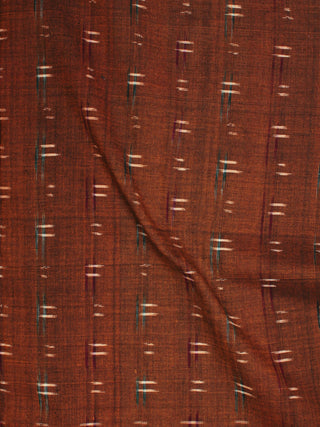 Mustard Green Ivory Pochampally Hand Weaved Double Ikat Fabric Per Meter - F002F802