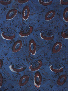 Indigo Brown Hand Block Printed Cotton Fabric Per Meter - F0916373
