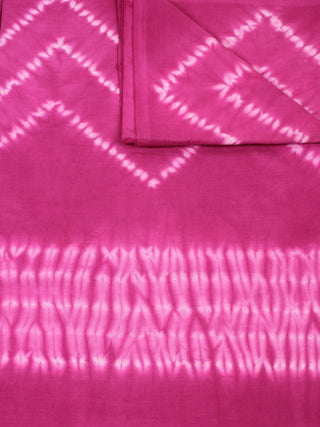 Pink Ivory Hand Shibori Dyed Cotton Fabric Per Meter - F0916292