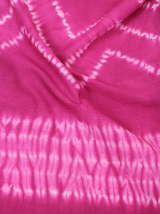 Pink Ivory Hand Shibori Dyed Cotton Fabric Per Meter - F0916292