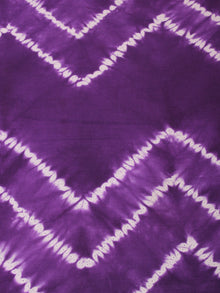 Purple Ivory Hand Shibori Dyed Cotton Fabric Per Meter - F0916294